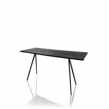 Table baguette 85 x 205 cm, de Magis, Structure noire, Plateau ardoire flammée