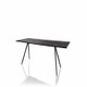 Table baguette 85 x 205 cm, de Magis, Structure noire, Plateau ardoire flammée