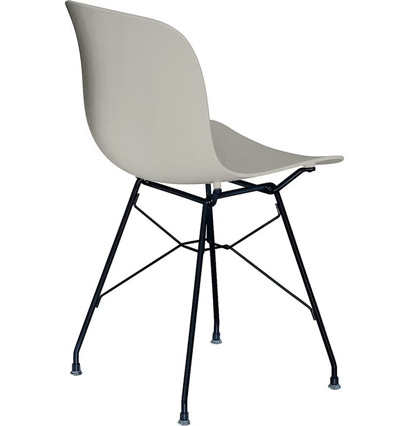 Chaise TROY de Magis, Beige, Pied couleur NOIR