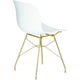 Chaise TROY de Magis, Blanc, Pied couleur OR