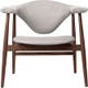 Fauteuil Lounge MASCULO avec piétement en bois, Noyer