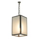 Suspension MEDIUM SQUARE de Davey Lighting, Verre dépoli, laiton vieilli