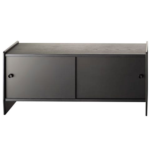 BUFFET THECA, L.93 cm, Placage frêne noir de MAGIS