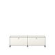 Meuble de rangement bas USM Haller M61 avec roulettes, Blanc pur