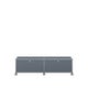 Meuble de rangement bas USM Haller M61 avec roulettes, Gris moyen