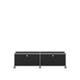 Meuble de rangement bas USM Haller M61 avec roulettes, Noir graphite
