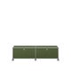 Meuble de rangement bas USM Haller M61 avec roulettes, Vert olive