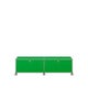Meuble de rangement bas USM Haller M61 avec roulettes, Vert USM