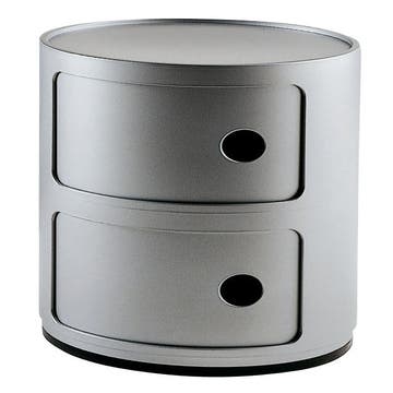Meuble de rangement COMPONIBILI de Kartell 2 éléments, Argent