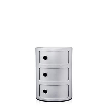 Meuble de rangement COMPONIBILI de Kartell, 3 éléments, Argent