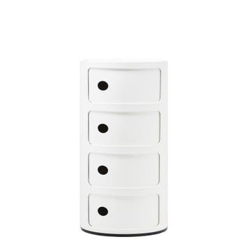 Meuble de rangement COMPONIBILI de Kartell, 4 éléments, Blanc