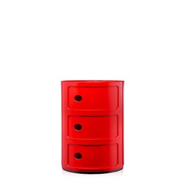Meuble de rangement COMPONIBILI de Kartell, 3 éléments, Rouge