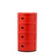 Meuble de rangement COMPONIBILI, 4 éléments, Rouge