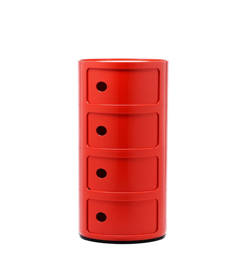 Meuble de rangement COMPONIBILI de Kartell, 4 éléments, Rouge