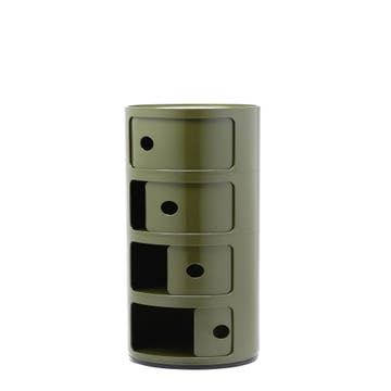 Meuble de rangement COMPONIBILI de Kartell, 4 éléments, Vert olive