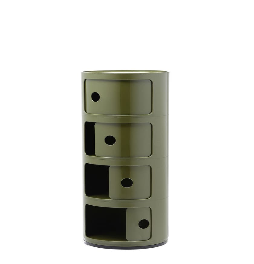Meuble de rangement COMPONIBILI de Kartell, 4 éléments, Vert olive