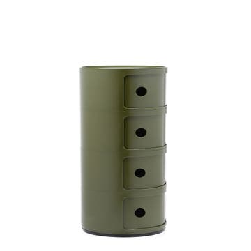 Meuble de rangement COMPONIBILI de Kartell, 4 éléments, Vert olive