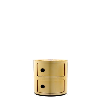 Meuble de rangement COMPONIBILI de Kartell, 2 éléments, Or