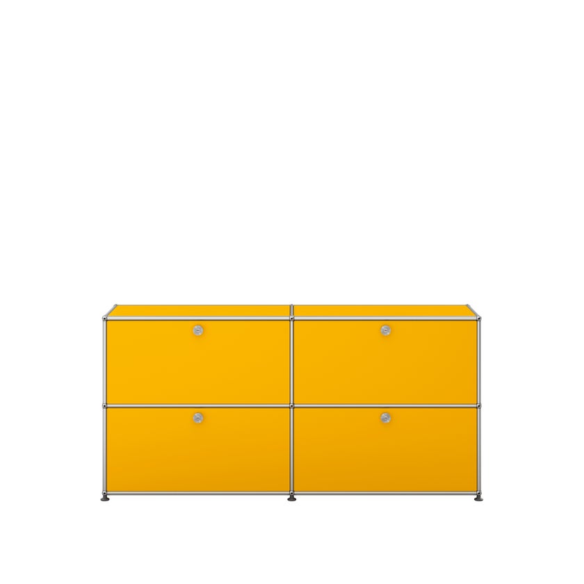 Meuble de rangement HALLER E2 de USM, Jaune or Meuble de rangement HALLER E2 de USM, Jaune or