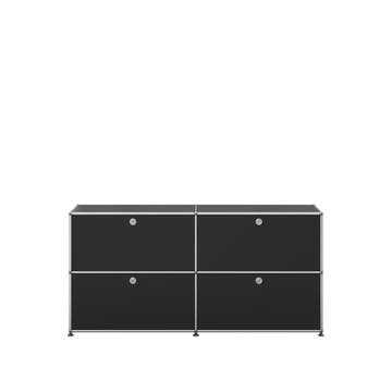 Meuble de rangement HALLER E2 de USM, Noir graphite