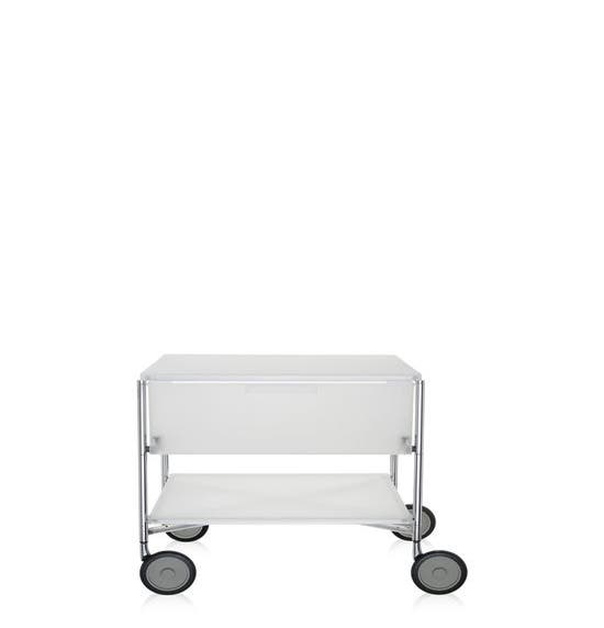Meuble de rangement MOBIL de kartell, Blanc Glace, Avec roulettes 