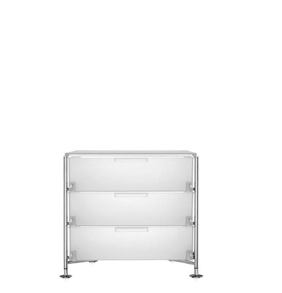 Meuble de rangement MOBIL trois étagère de Kartell, Blanc Glace, Simple 