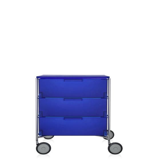 Meuble de rangement MOBIL trois étagère de Kartell, Colbat, Avec roulettes 