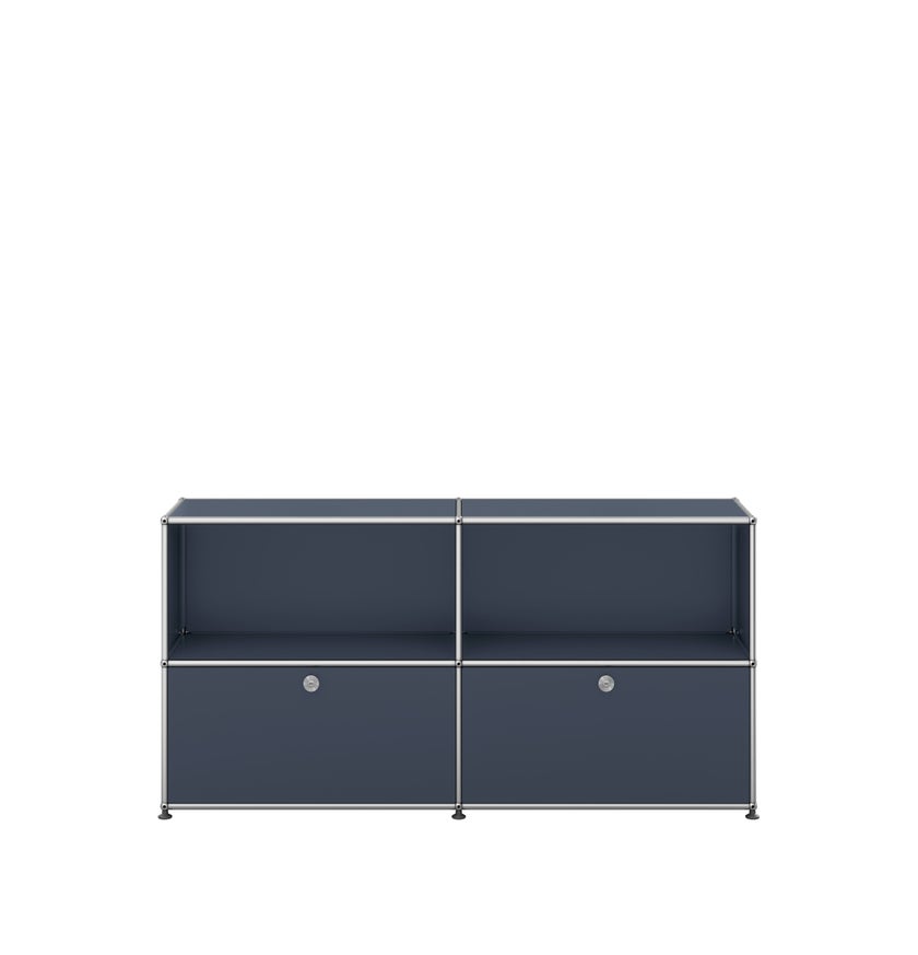 Meuble de rangement USM Haller C2, Anthracite