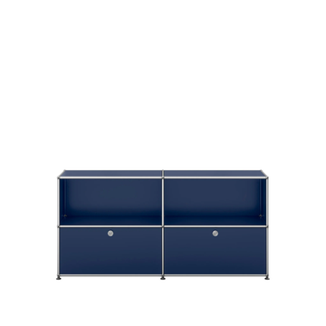 Meuble de rangement USM Haller C2, Bleu acier
