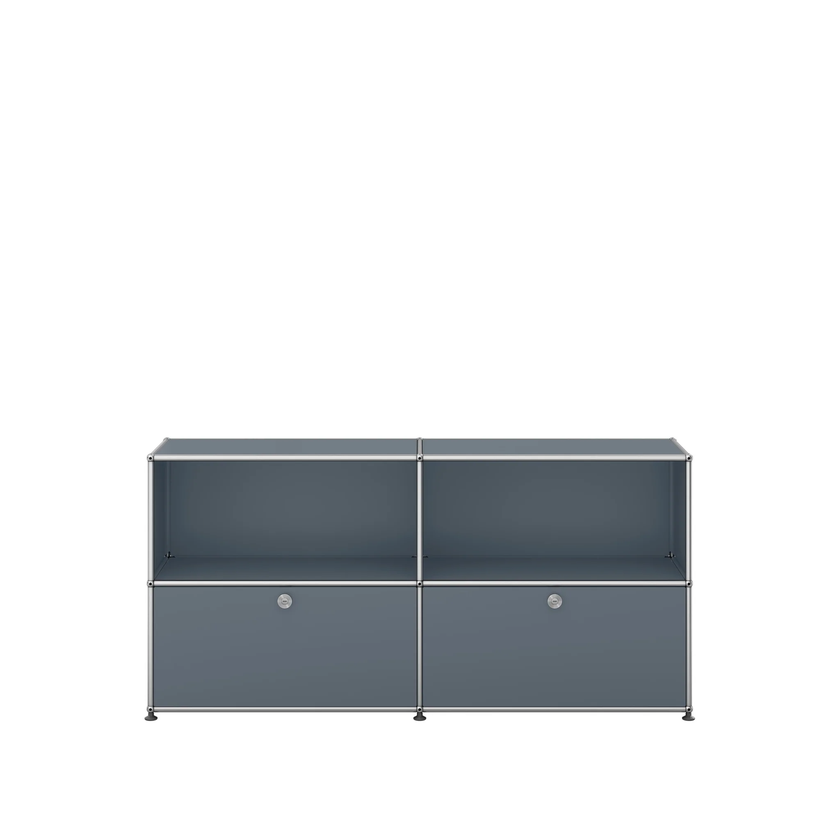 Meuble de rangement USM Haller C2, Gris moyen Meuble de rangement USM Haller C2, Gris moyen