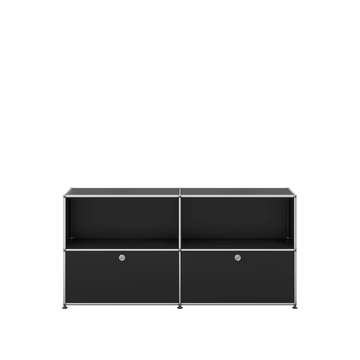 Meuble de rangement USM Haller C2, Noir graphite