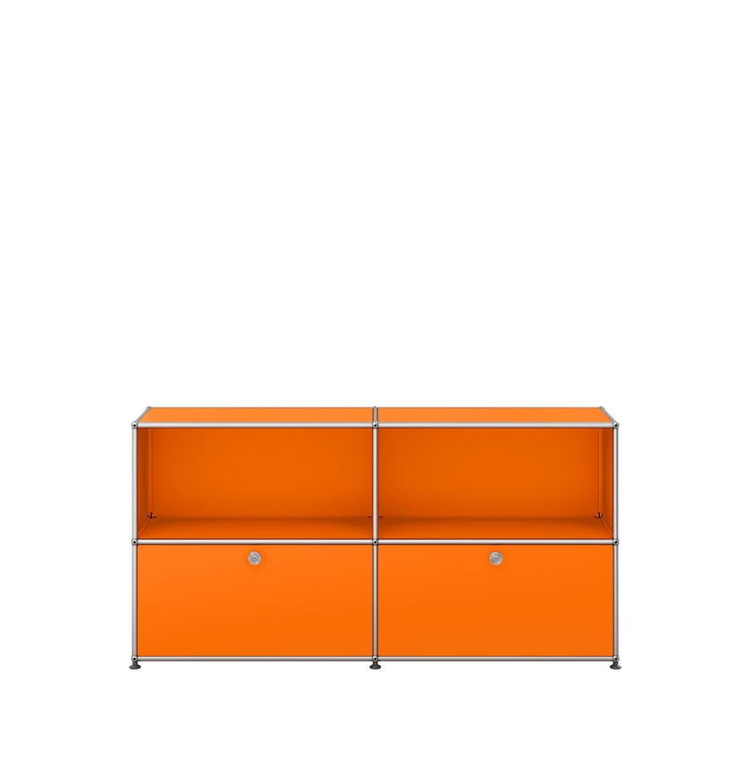 Meuble de rangement USM Haller C2, Orange pur