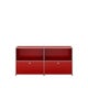 Meuble de rangement USM Haller C2, Rouge rubis