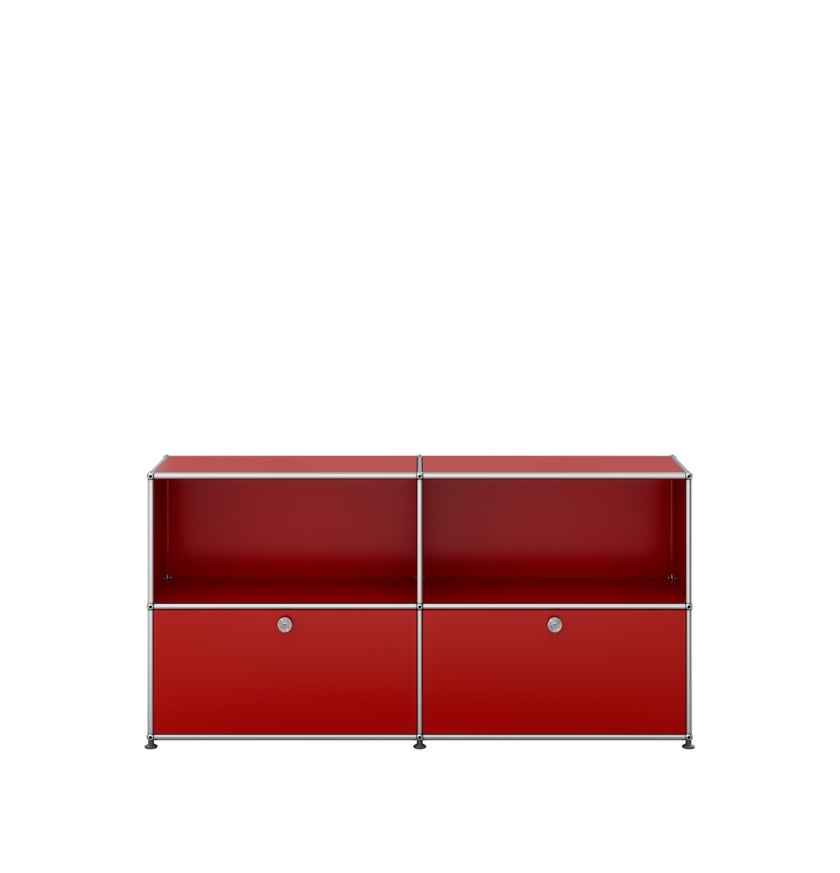 Meuble de rangement USM Haller C2, Rouge rubis