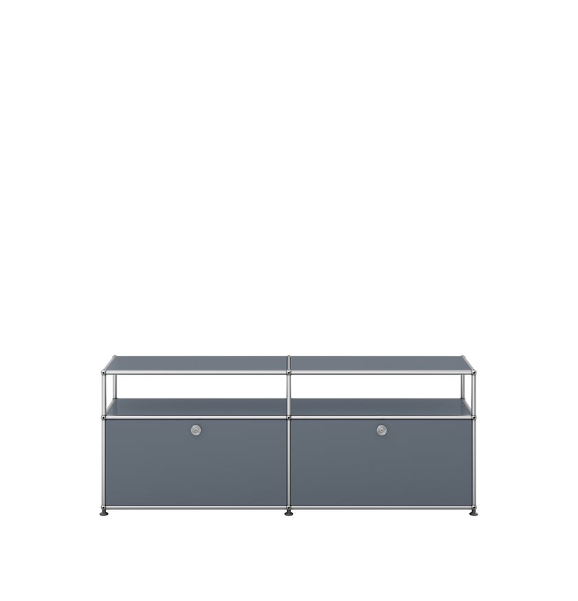 Meuble TV/Hifi HALLER O2 de USM, Gris moyen