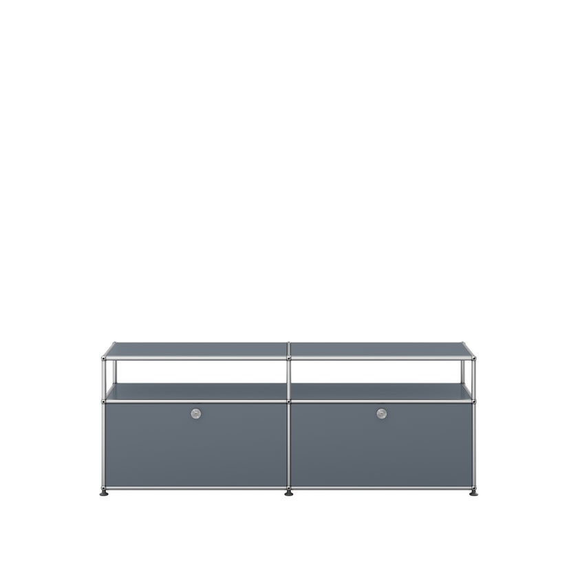 Meuble TV/Hifi HALLER O2 de USM, Gris moyen Meuble TV/Hifi HALLER O2 de USM, Gris moyen