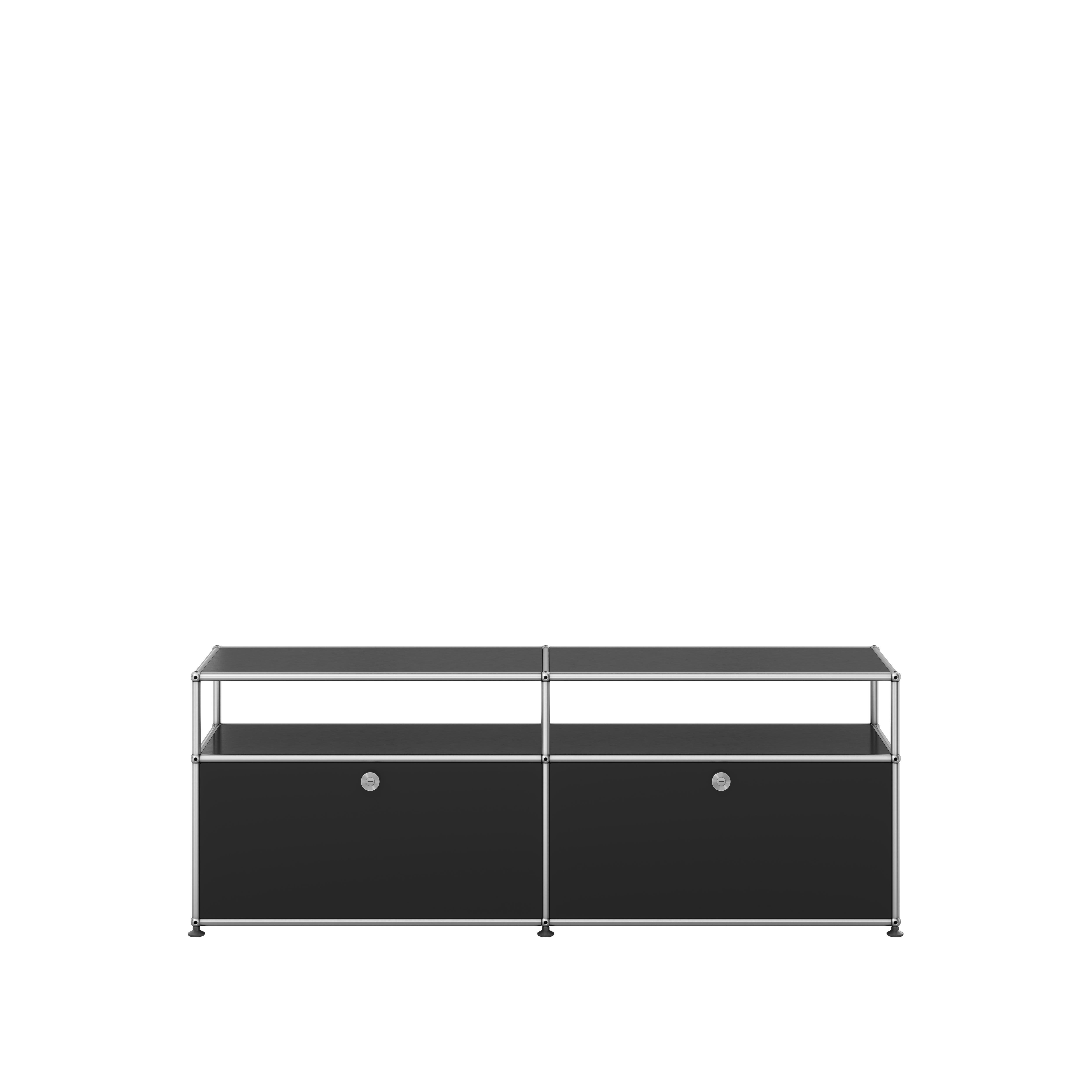 Meuble TV/Hifi HALLER O2, Noir graphite