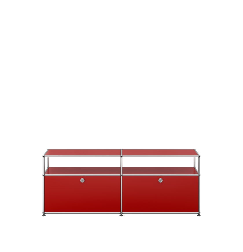 Meuble TV/Hifi HALLER O2 de USM, Rouge rubis