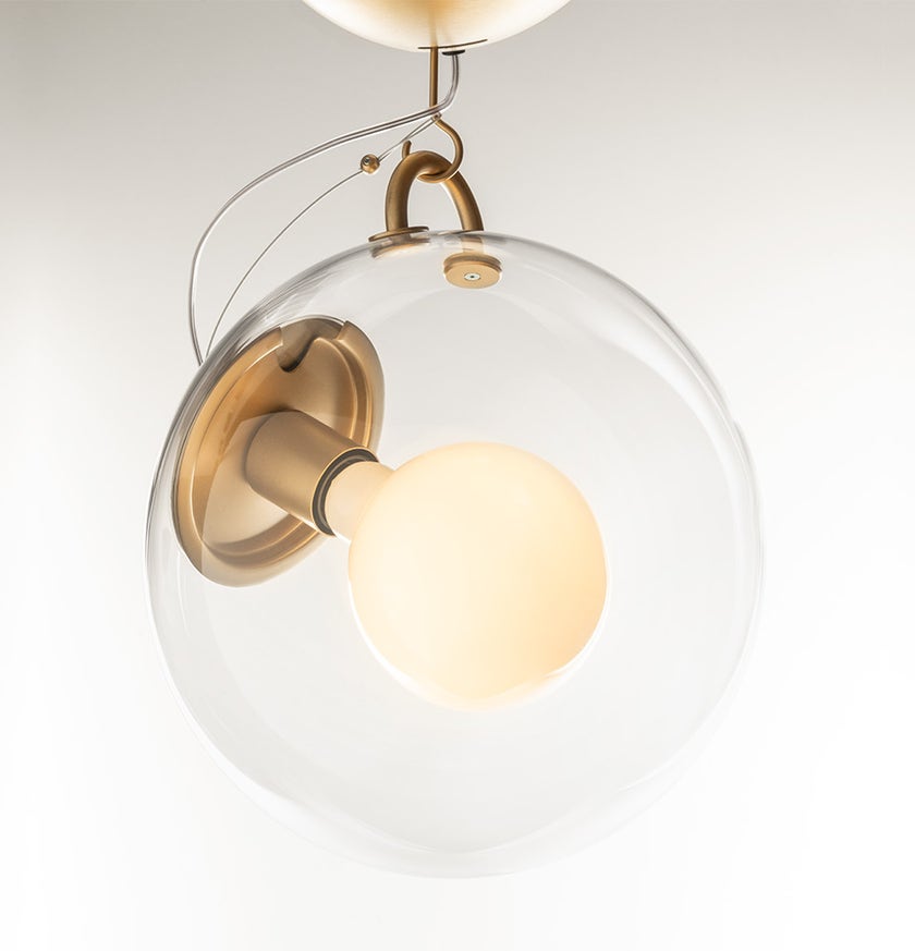 Plafonnier MICONOS d'Artemide, Laiton satiné