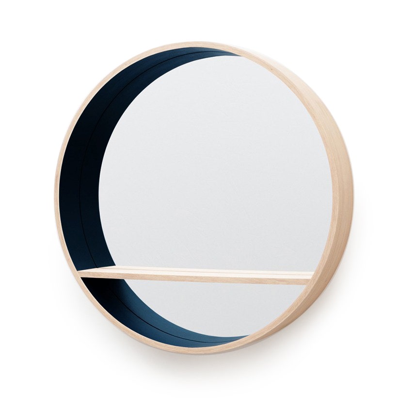 Miroir CONSOLE de Drugeot Manufacture, D.100 x P.16, Bleu nuit Miroir CONSOLE de Drugeot Manufacture, D.100 x P.16, Bleu nuit