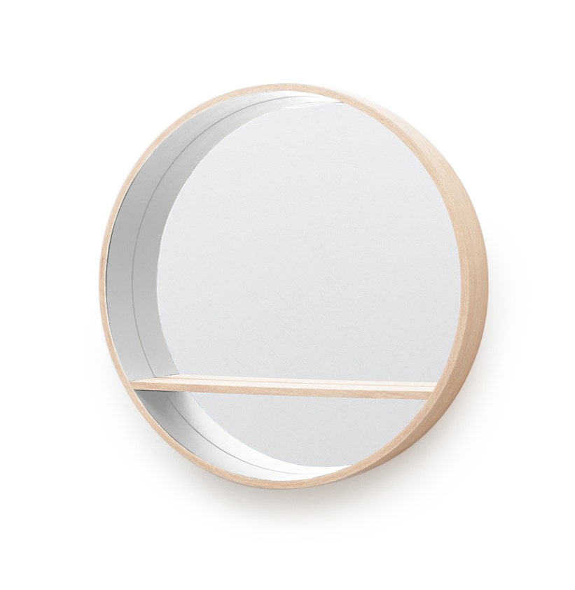Miroir CONSOLE de Drugeot Manufacture, Ø80, Blanc Miroir CONSOLE de Drugeot Manufacture, Ø80, Blanc