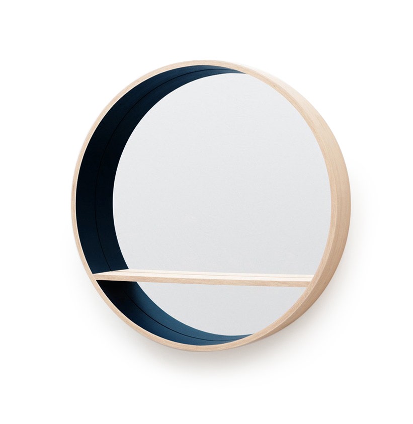 Miroir Console Ø80cm de Drugeot, coloris intérieur Bleu Nuit N°1 Miroir Console Ø80cm de Drugeot, coloris intérieur Bleu Nuit N°1
