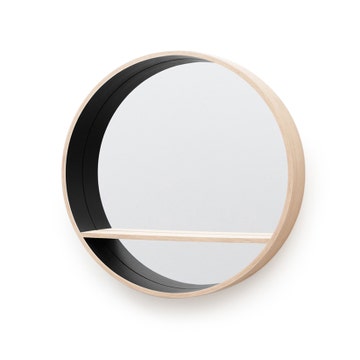 Miroir CONSOLE de Drugeot Manufacture, D.80 x P.12, Gris fumé
