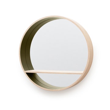 Miroir CONSOLE de Drugeot en Chêne, Ø80, couleur Vieuville N°12