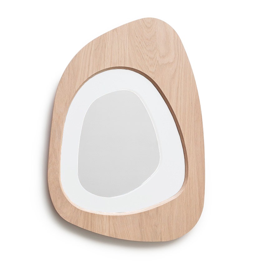 Miroir GALET de Drugeot, Blanc coton Miroir GALET de Drugeot, Blanc coton