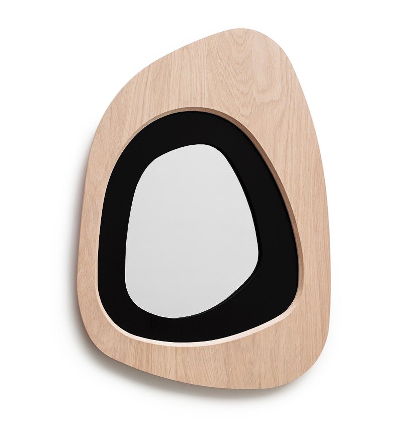 Miroir GALET de Drugeot, couleur NUIT NOIR N°14 Miroir GALET de Drugeot, couleur NUIT NOIR N°14