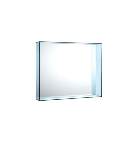Miroir ONLY ME de Kartell, Bleu ciel transparent, L.50 X H.50 X P.9 
