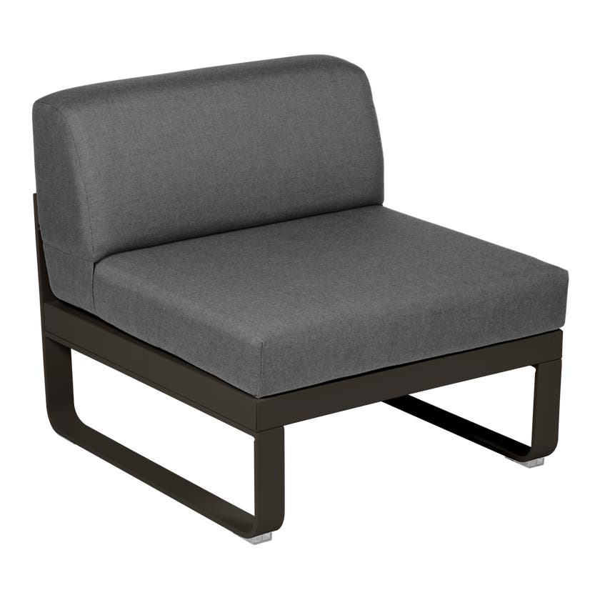 Module central BELLEVIE de Fermob, 1 place, Tonka, Coussin Gris graphite Module central BELLEVIE de Fermob, 1 place, Tonka, Coussin Gris graphite