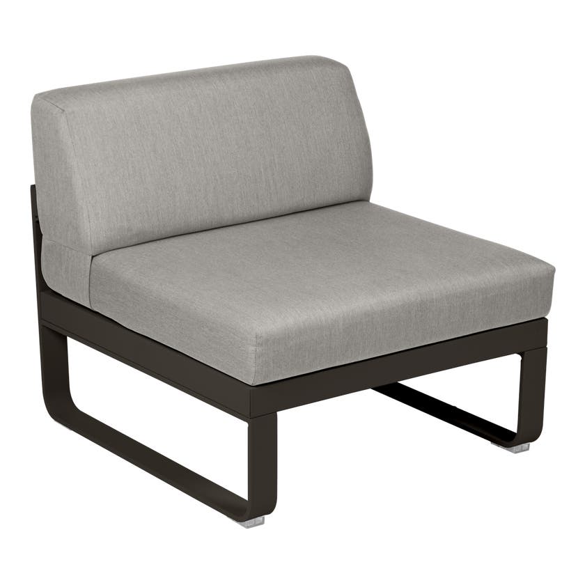Module central BELLEVIE de Fermob, 1 place, Tonka, Coussin Taupe grisé Module central BELLEVIE de Fermob, 1 place, Tonka, Coussin Taupe grisé