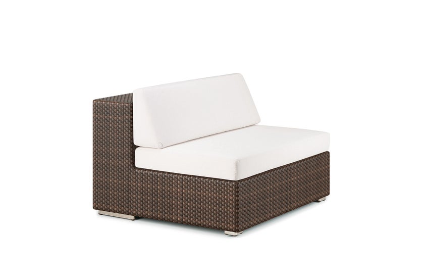 Module central XXL LOUNGE avec coussins Cool white de Dedon, Java Module central XXL LOUNGE avec coussins Cool white de Dedon, Java